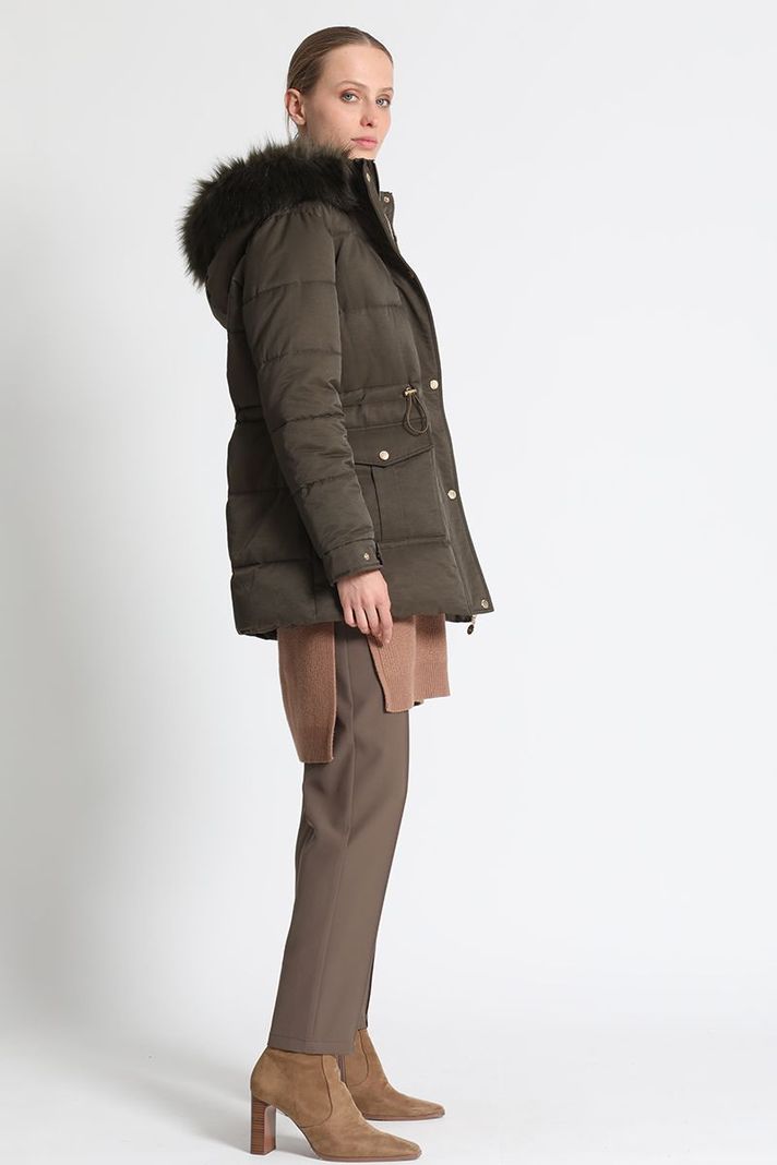 Parka Con Capuchón Militar Liola-3