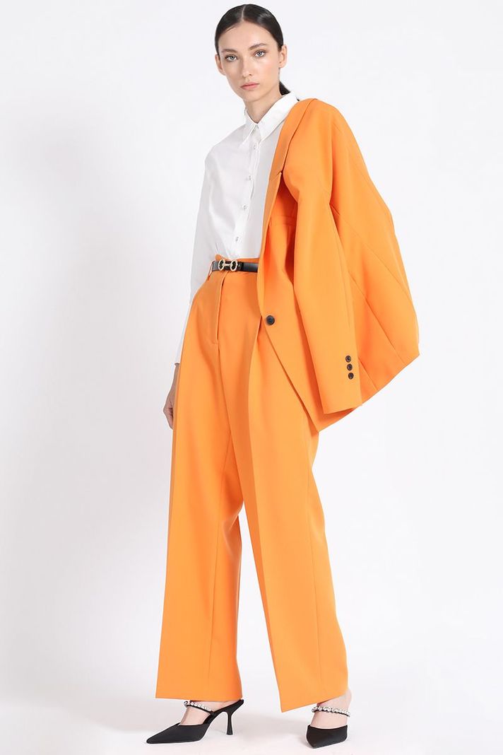 Pantalon Ancho Pinzas, Naranjo Liola-4
