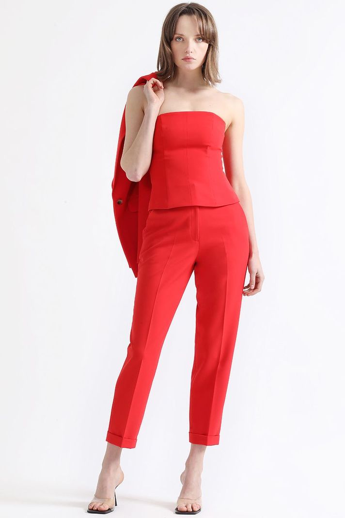 Top Strapless Barbas, Rojo Liola-1