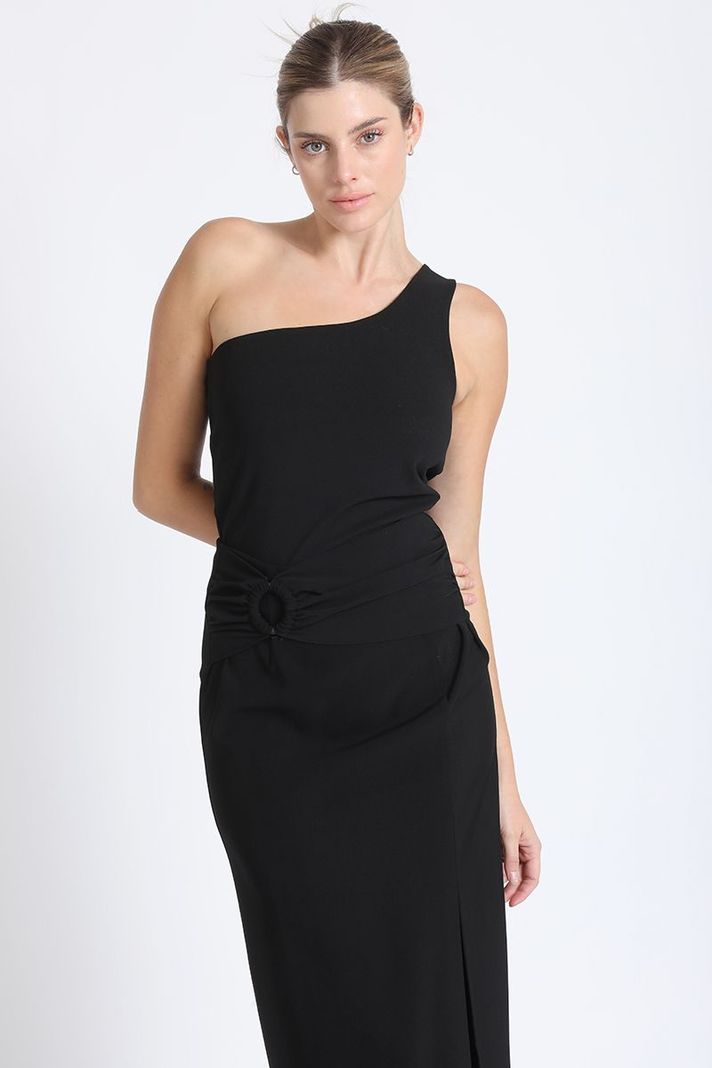 Falda Midi Negra Liola-0