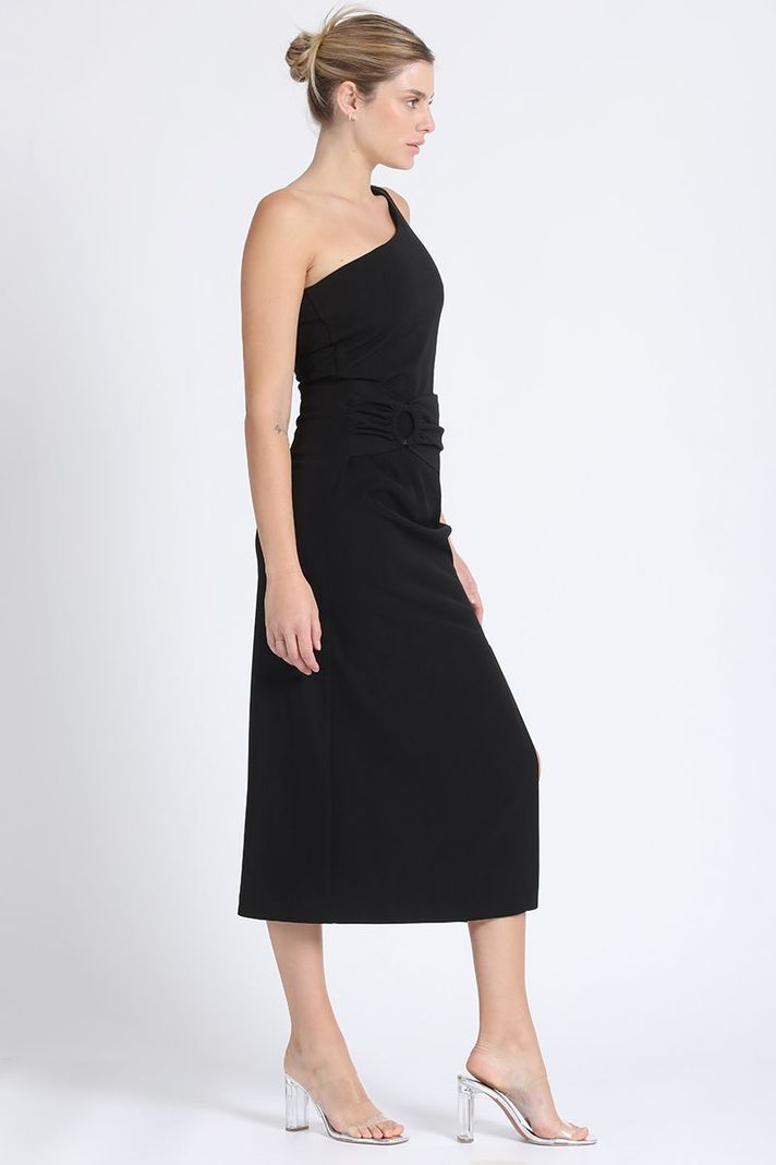 Falda Midi Negra Liola-3