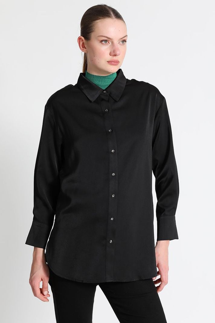 Blusa Camisera Básica Negro Liola-0