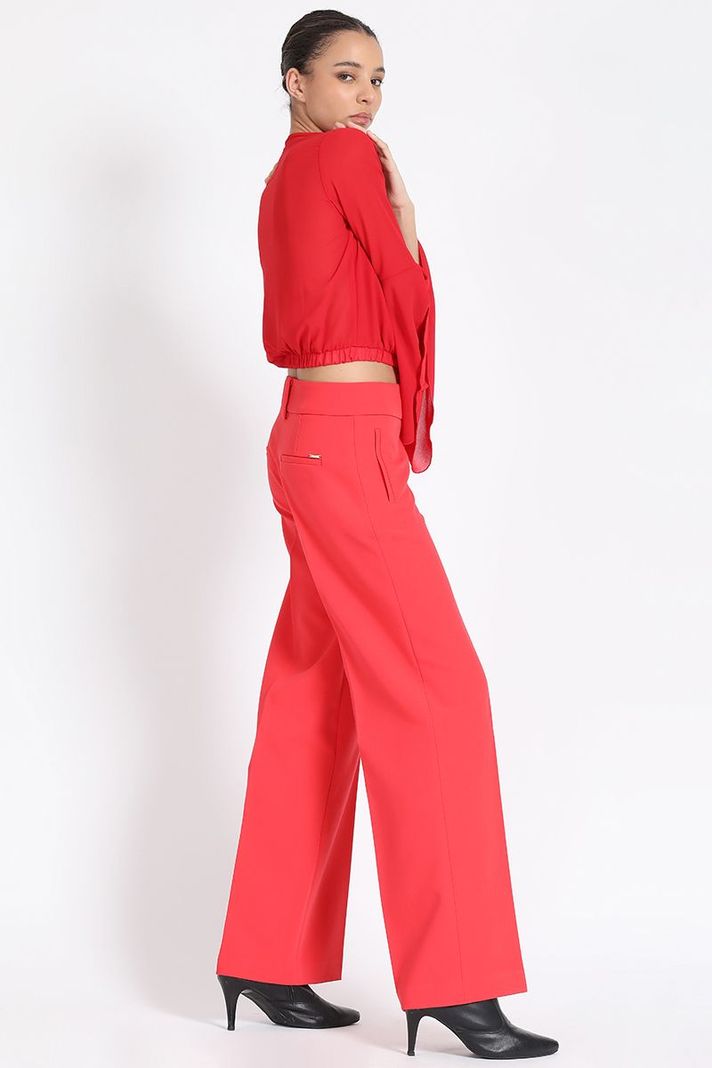 Pantalon Ancho, Rojo Liola-1