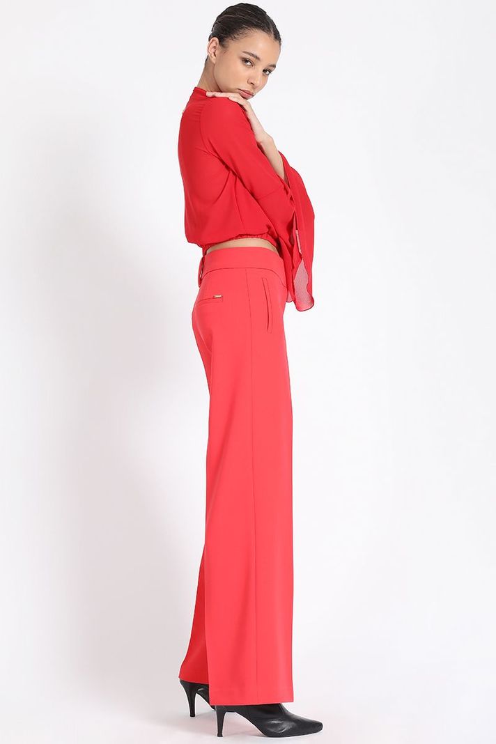 Pantalon Ancho, Rojo Liola-3