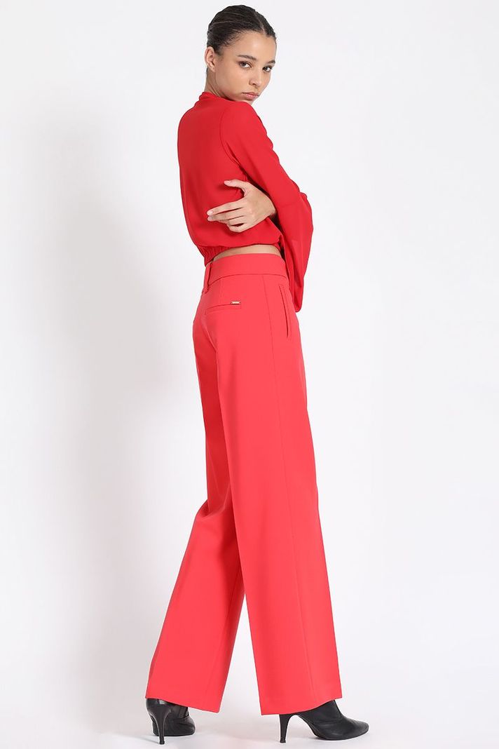 Pantalon Ancho, Rojo Liola-4