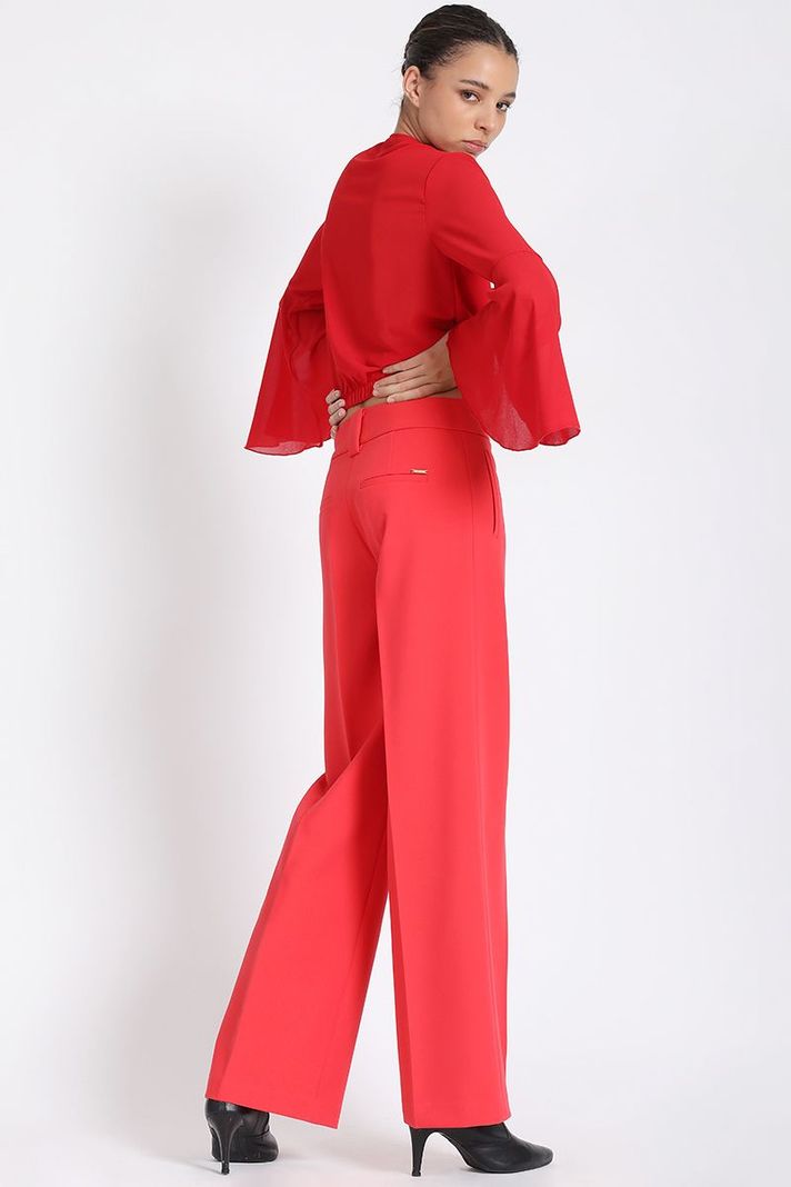 Pantalon Ancho, Rojo Liola-5