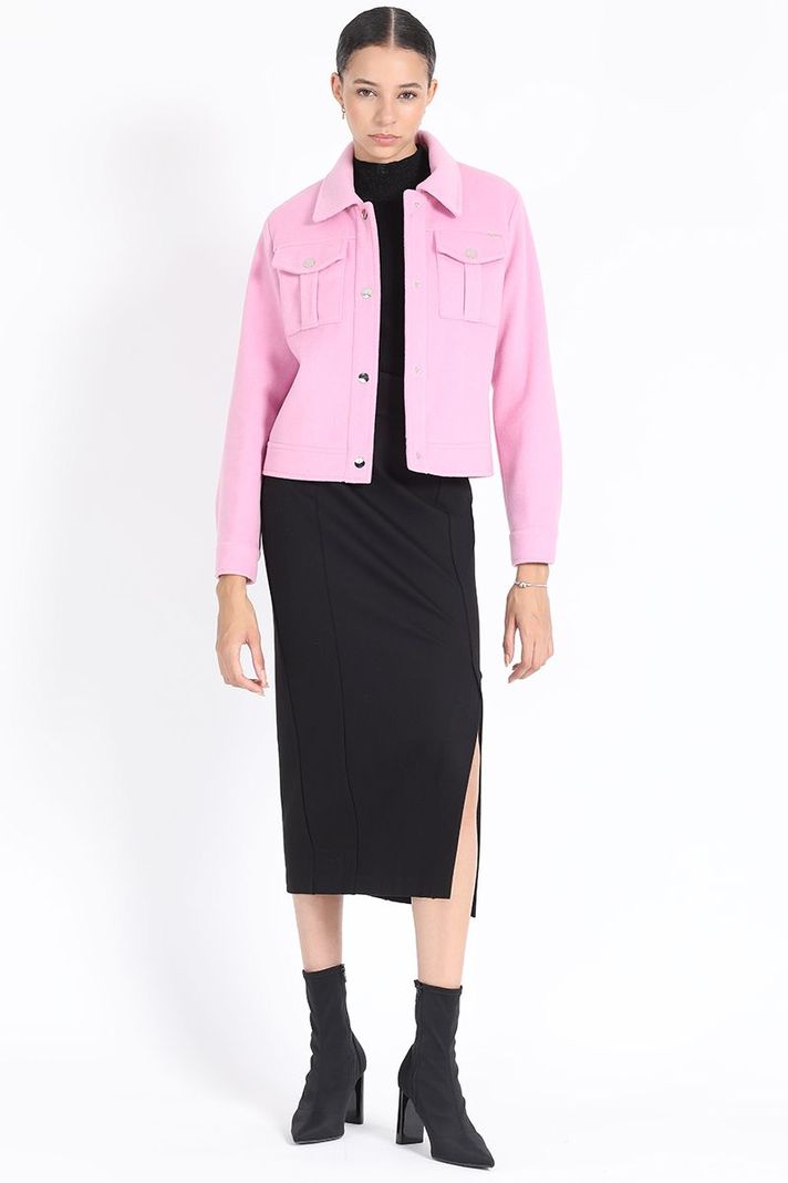 Chaqueta Corta Muflon Melange, Rosa Liola-1
