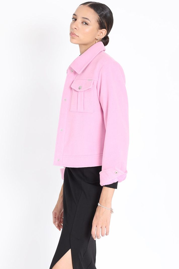 Chaqueta Corta Muflon Melange, Rosa Liola-2