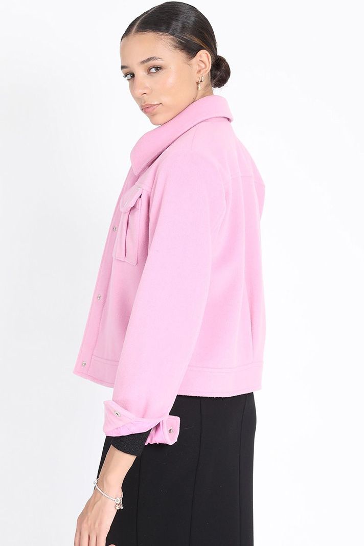Chaqueta Corta Muflon Melange, Rosa Liola-5