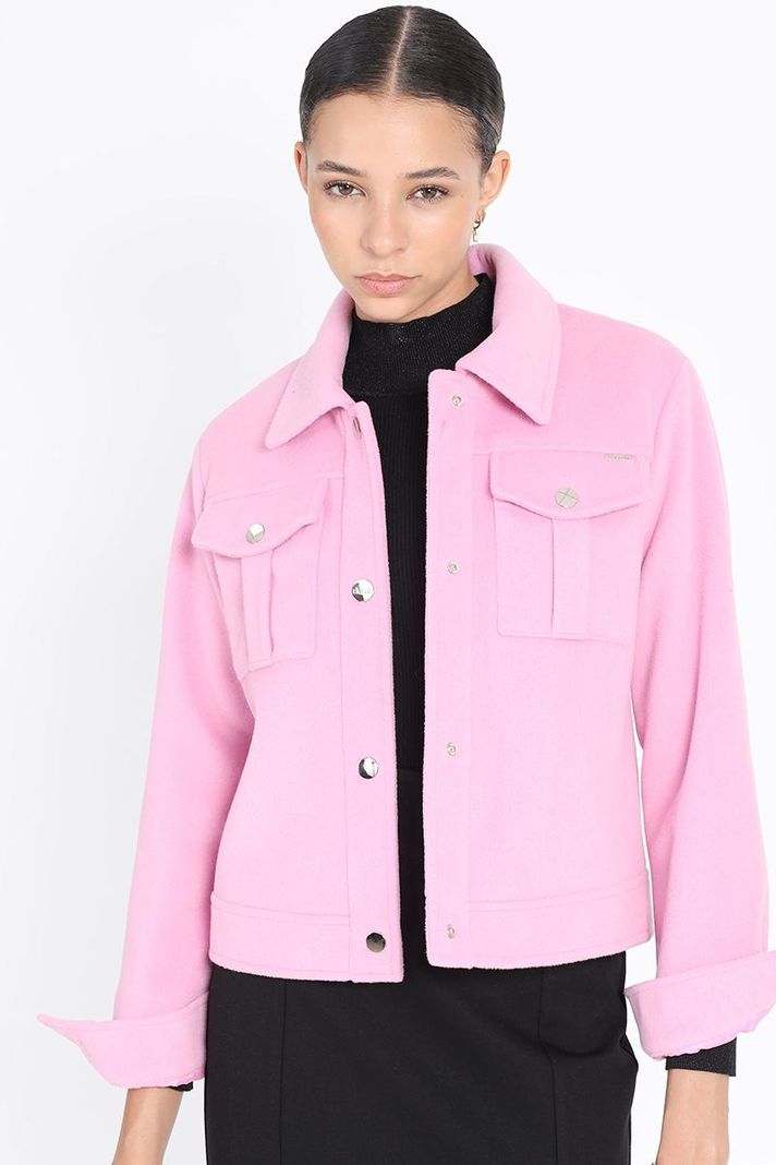 Chaqueta Corta Muflon Melange, Rosa Liola-6