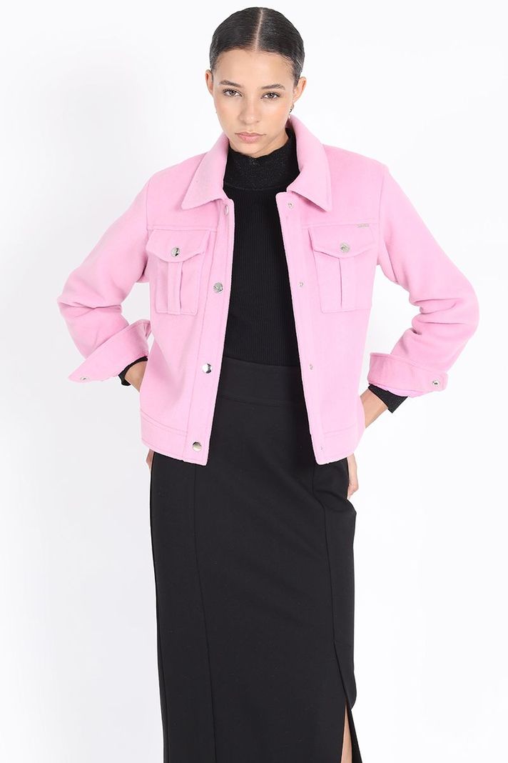 Chaqueta Corta Muflon Melange, Rosa Liola-3