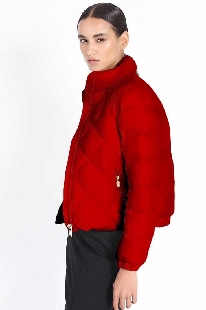 Parka Corta Tipo Bomber, Rojo Liola-2
