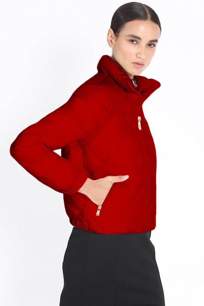 Parka Corta Tipo Bomber, Rojo Liola-4