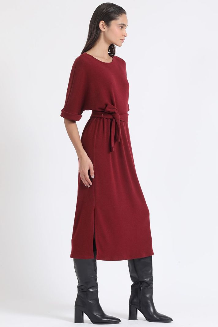 Vestido Maxi, Punto, Vino Liola-0