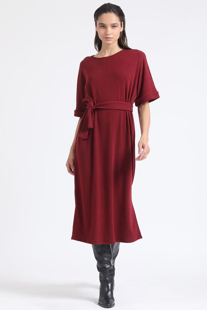 Vestido Maxi, Punto, Vino Liola-1