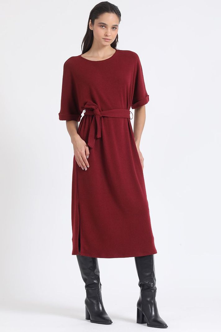 Vestido Maxi, Punto, Vino Liola-2