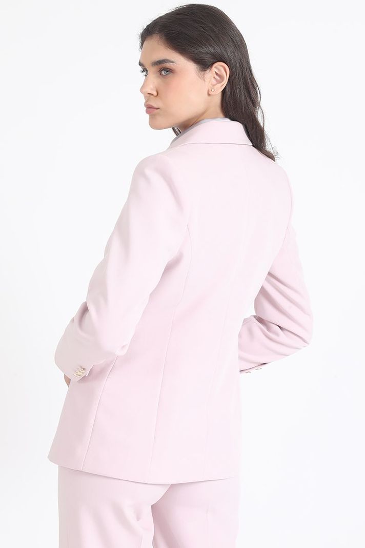 Blazer Basico Entallado, Rosa Liola-4