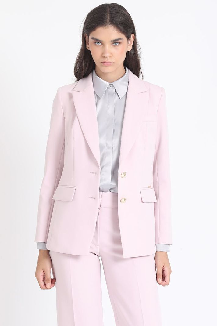Blazer Basico Entallado, Rosa Liola-5