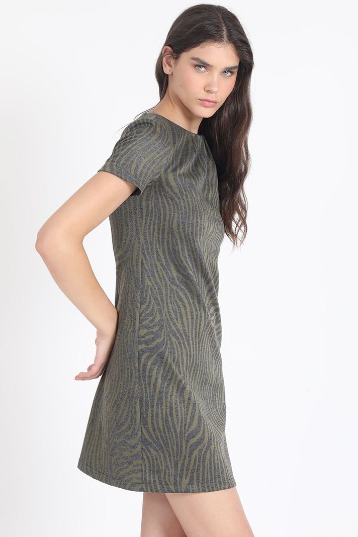 Vestido Estampado Animal, Verde Liola-2