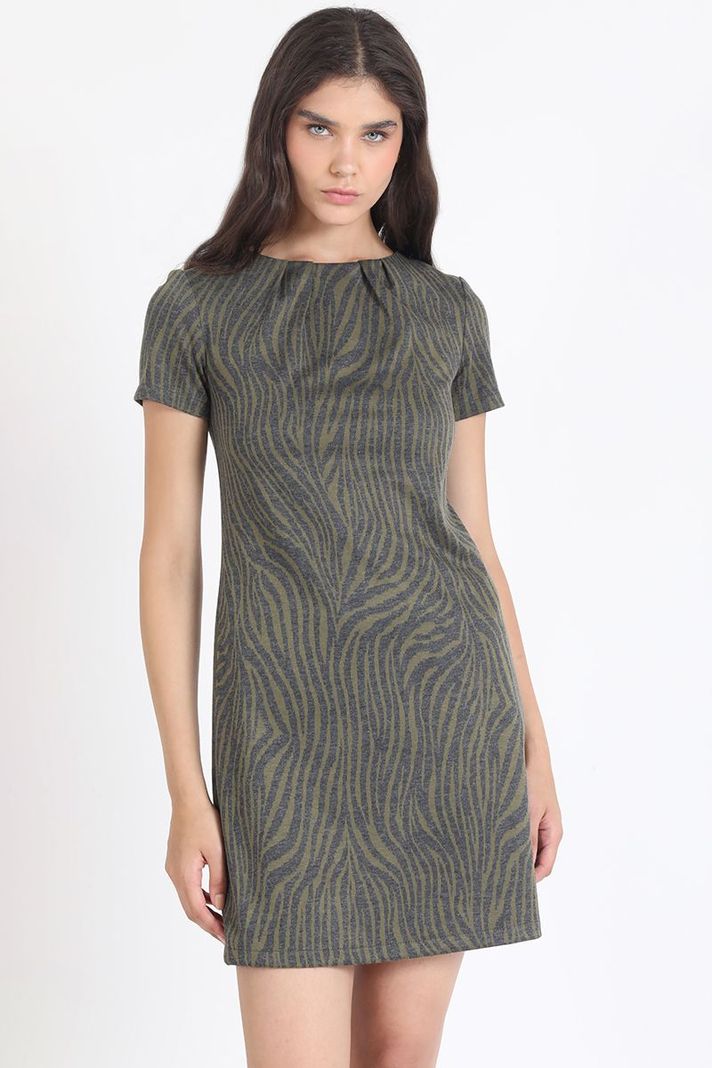 Vestido Estampado Animal, Verde Liola-3