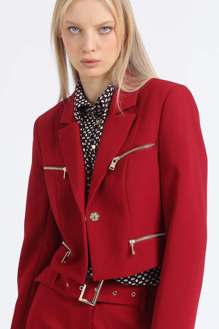 Blazer Crop Cierres Fantasia, Vino Liola-2