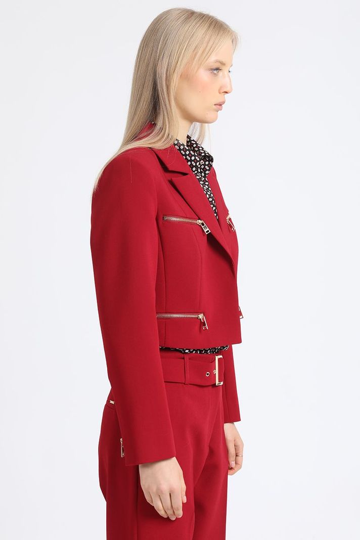 Blazer Crop Cierres Fantasia, Vino Liola-3