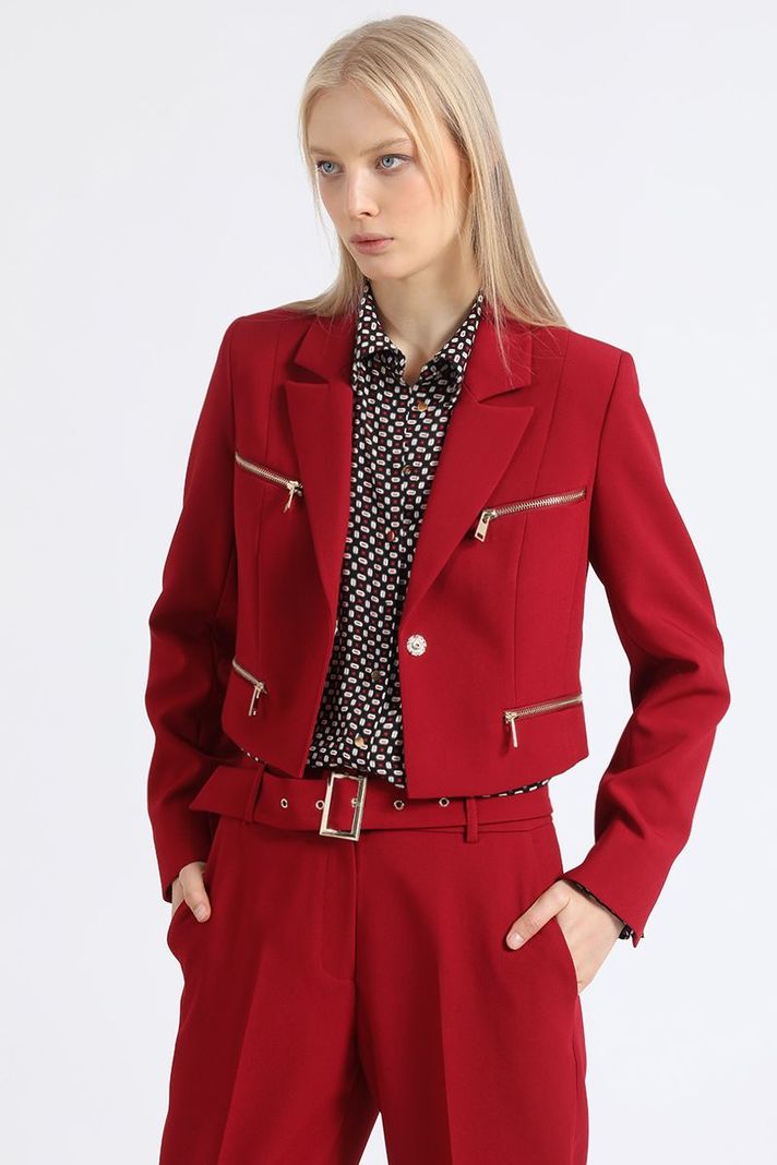 Blazer Crop Cierres Fantasia, Vino Liola-4