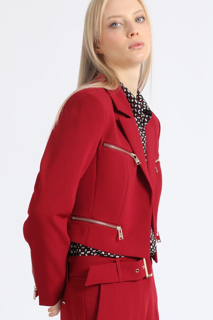 Blazer Crop Cierres Fantasia, Vino Liola-5