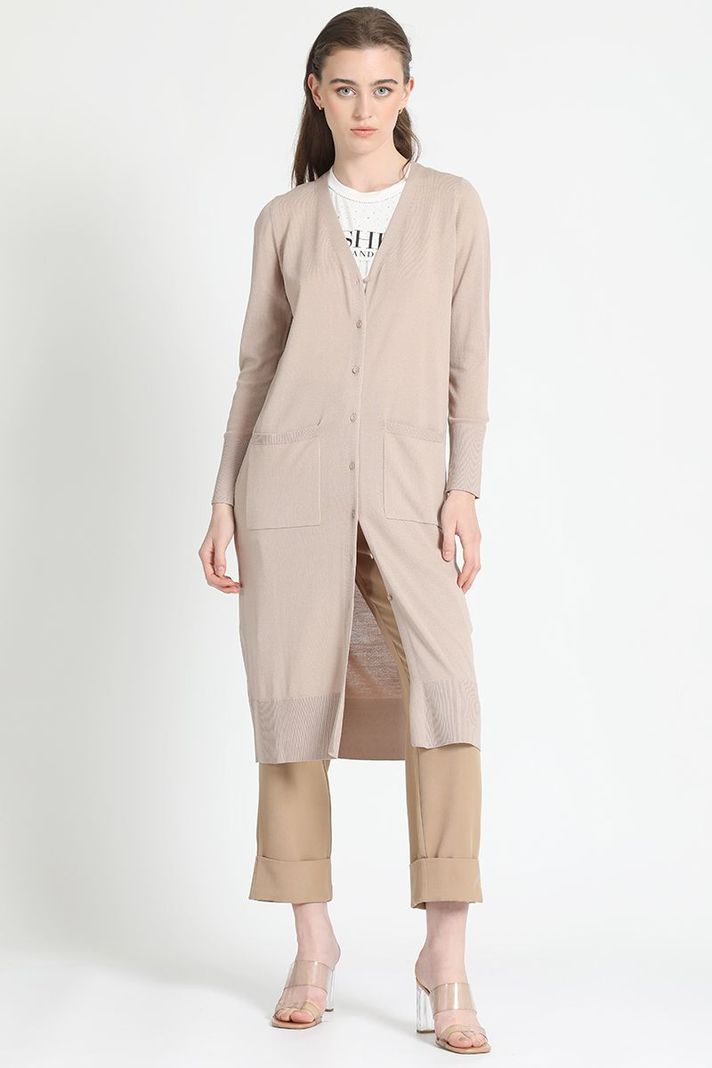 Tejido Largo Beige Liola-0