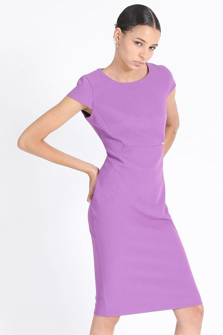 Vestido Entallado Midi, Violeta Liola-3