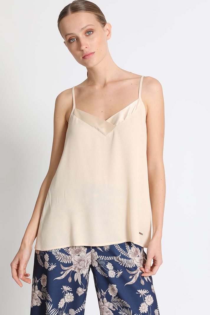 Top Pabilo Satin Beige Liola