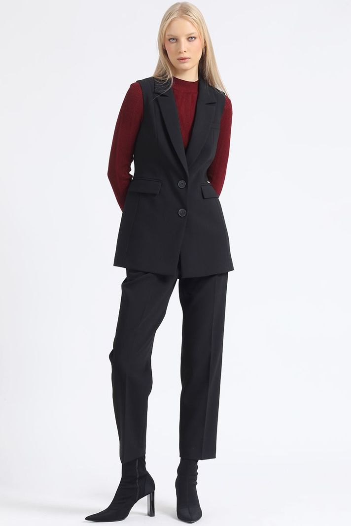 Blazer Sin Mangas, Negro Liola-1