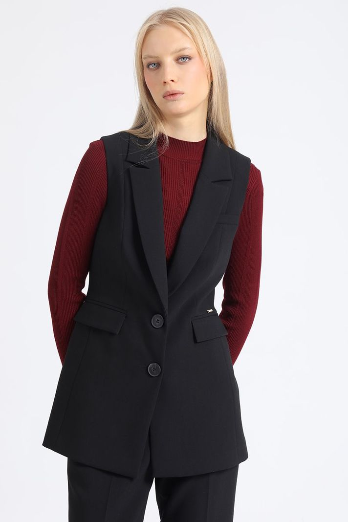 Blazer Sin Mangas, Negro Liola-3
