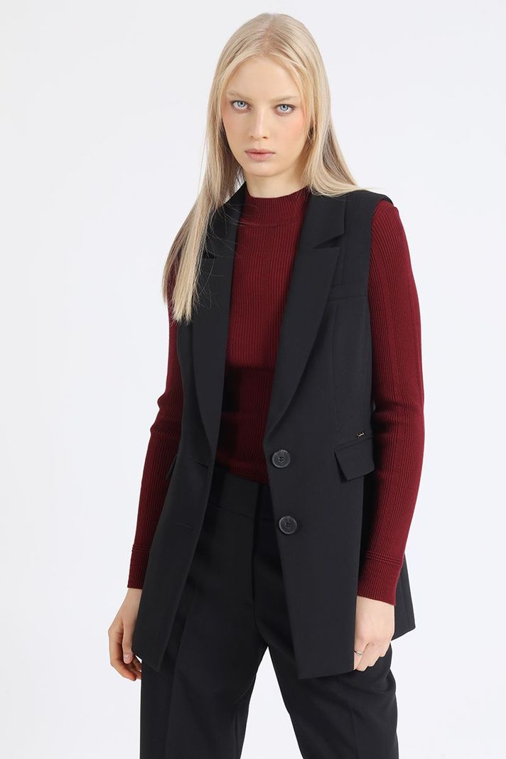 Blazer Sin Mangas, Negro Liola-5
