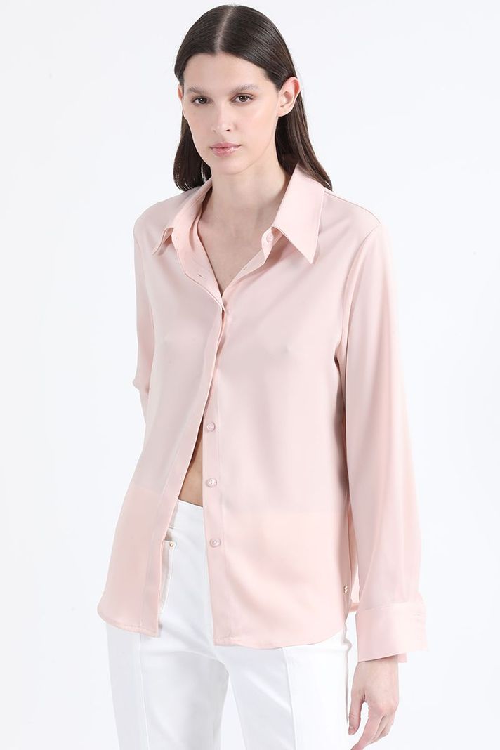 Blusa Basica Satin Opaco, Rosa Liola-0