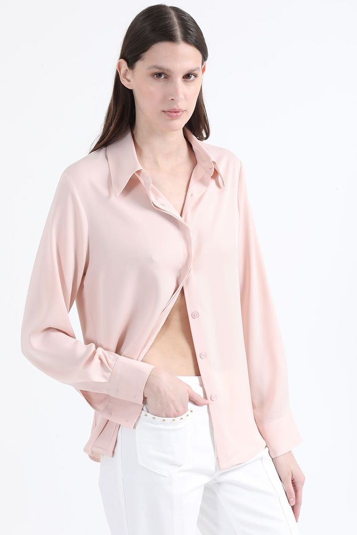 Blusa Basica Satin Opaco, Rosa Liola-3