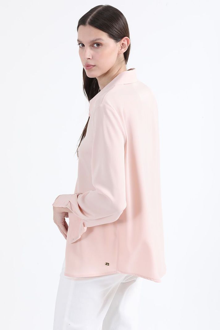 Blusa Basica Satin Opaco, Rosa Liola-5