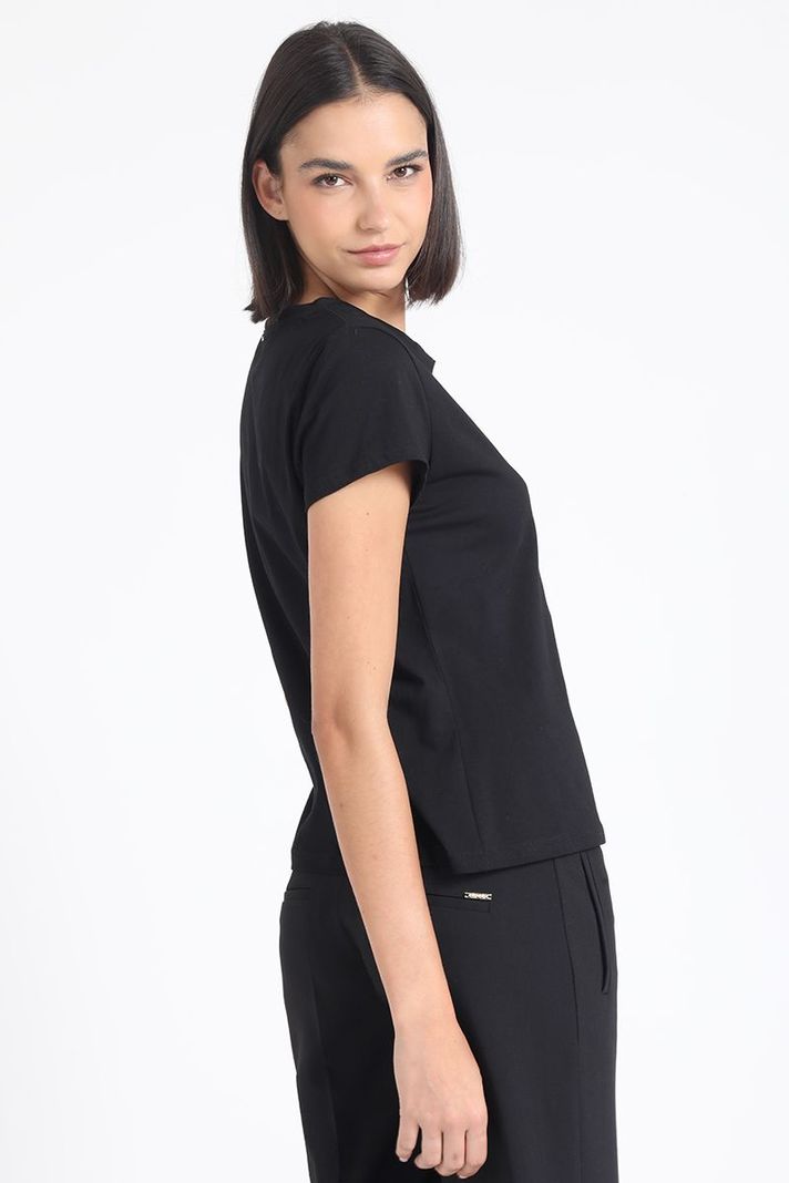 Polera Algodón, Estampado Leopardo, Negro Liola-3