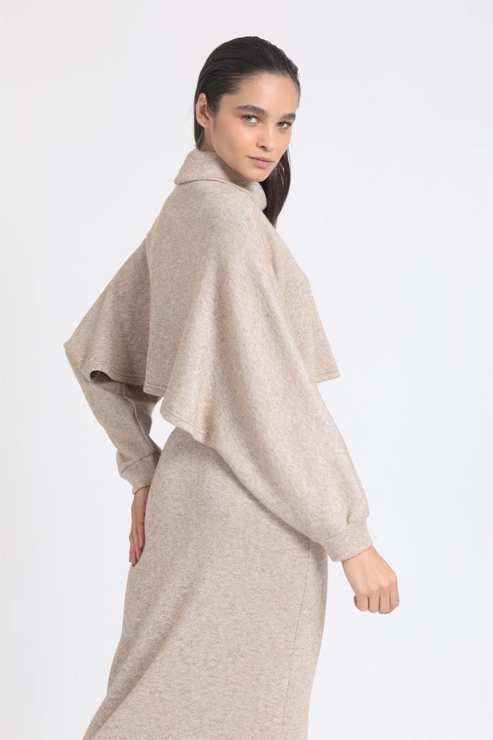 Beatle Tejido Punto Crop Con Hilo Metalizado, Beige Liola-5