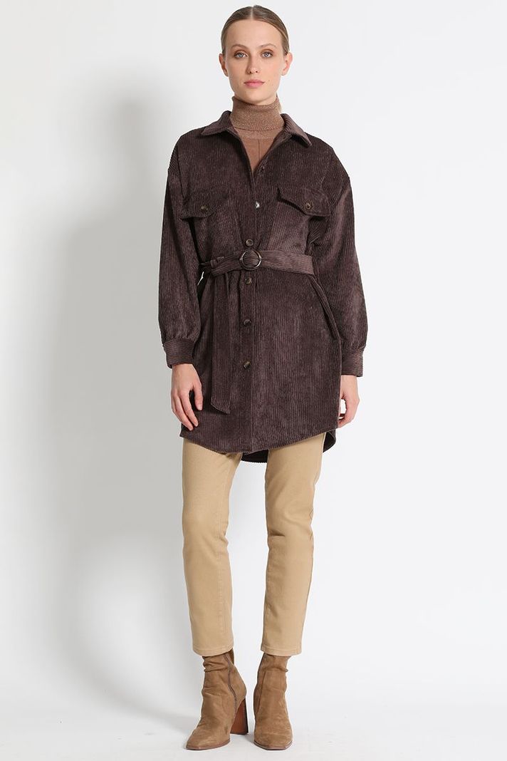 Chaqueta camisera Fantasía Chocolate Liola-1