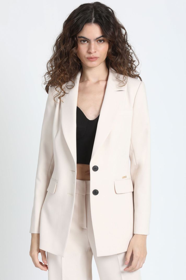 Blazer Entallado Mujer Crudo Liola-0