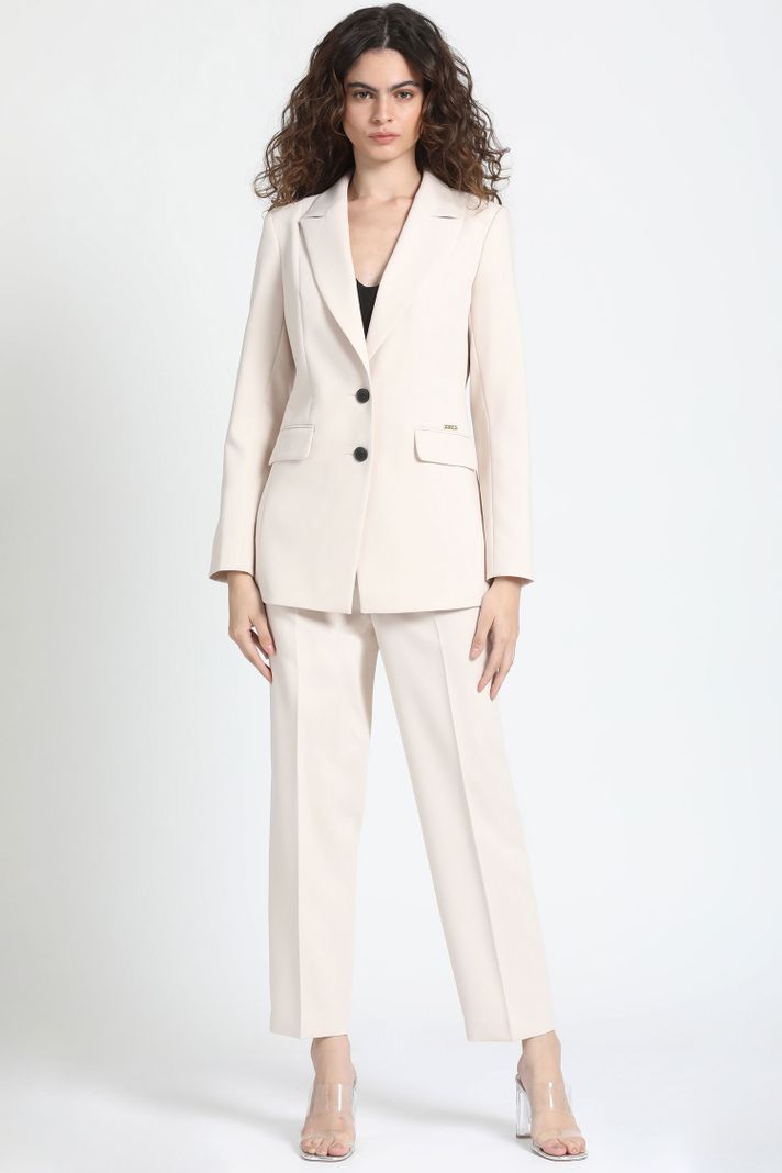 Blazer Entallado Mujer Crudo Liola-1