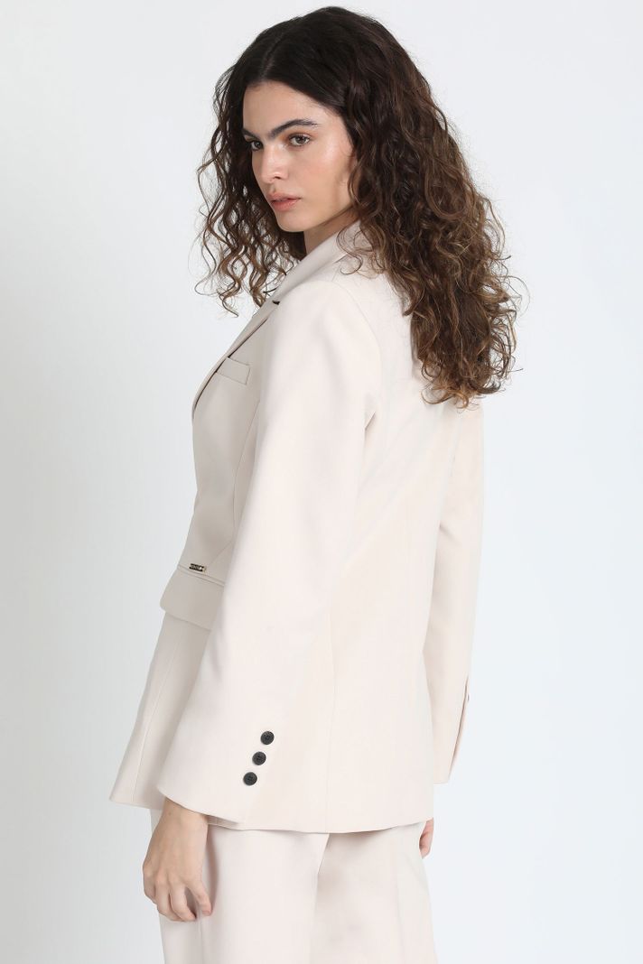 Blazer Entallado Mujer Crudo Liola-3
