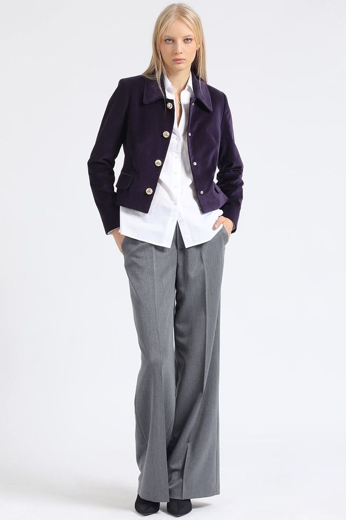 Chaqueta Crop Terciopelo, Arandano Liola-1