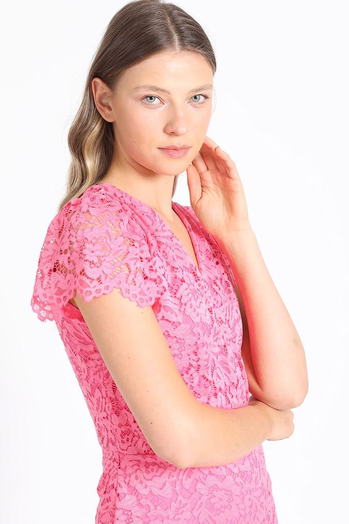 Vestido Midi Estampado Rosa Liola-5