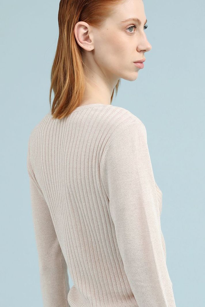 Cardigan Tejido Lurex Mix, Rosa Liola-1