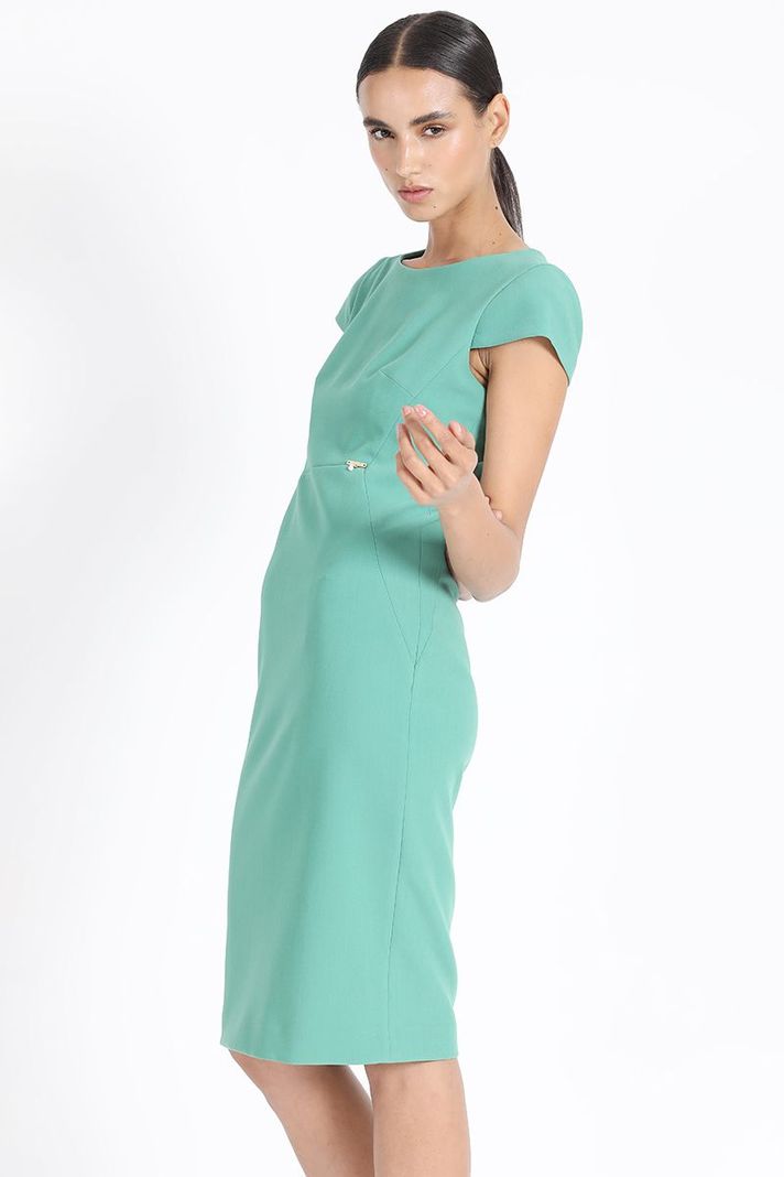 Vestido Entallado Midi, Verde Liola-2