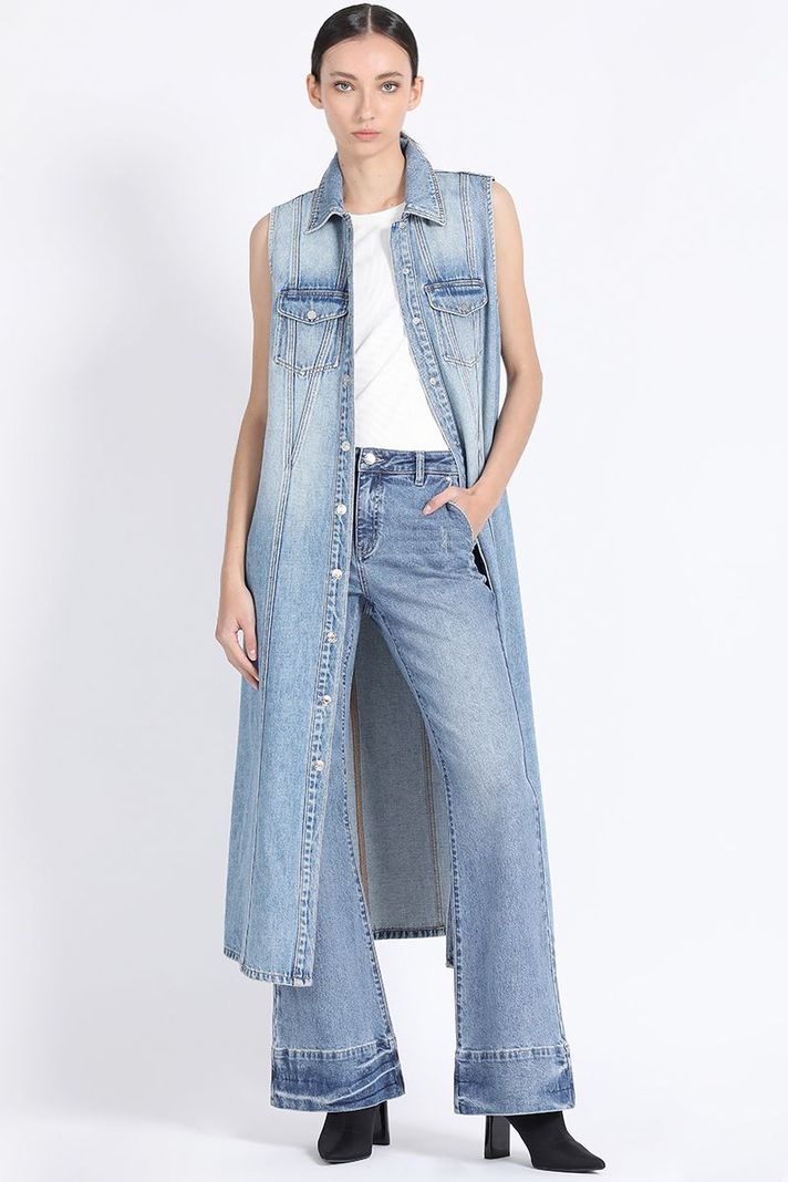 Chaqueta Midi Denim Azul Liola-0
