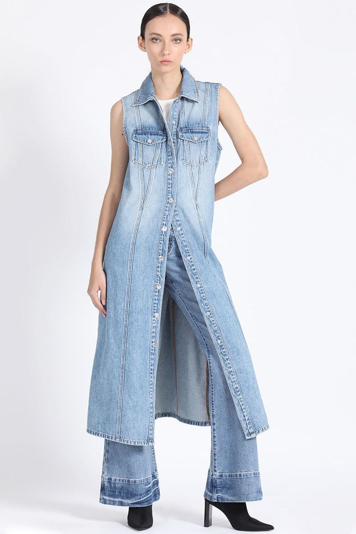 Chaqueta Midi Denim Azul Liola-2