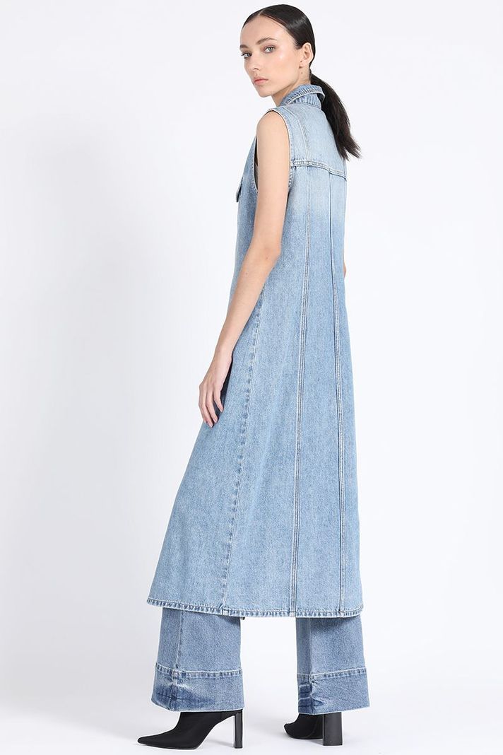 Chaqueta Midi Denim Azul Liola-3